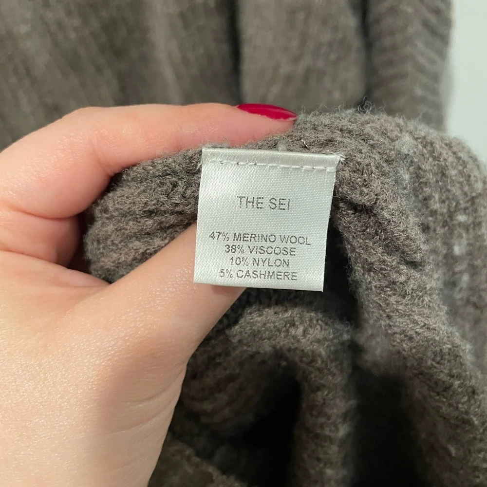 The Sei V-neck Wool Sweater Dress - Picture 6 of 7